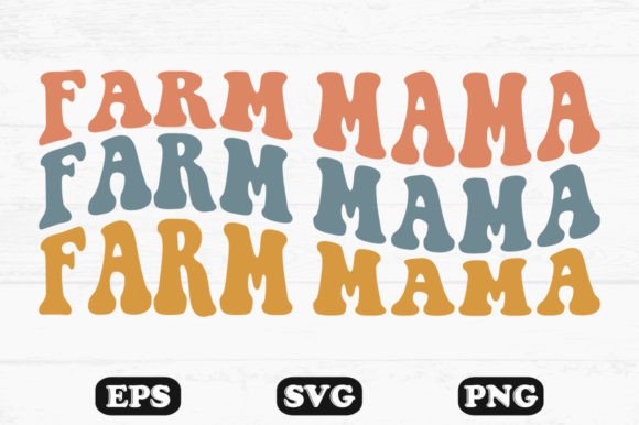 Farm Mama Retro Wavy Design Review