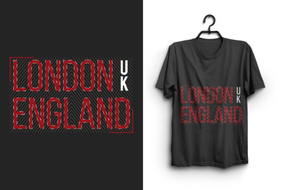 London England Typography T-Shirt Design Review