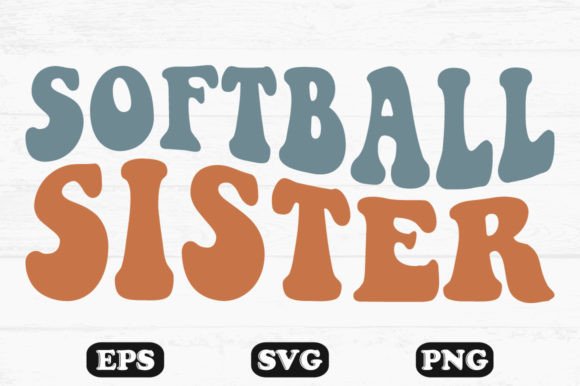 Review: Softball Sister Retro Wavy SVG for Embroidery