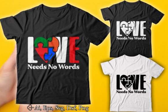 Reviewing Love Needs No Words Autism T-Shirt for Stitchers