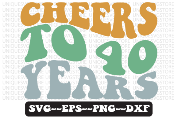 Reviewing the Cheers to 40 Years Wavy Retro Design