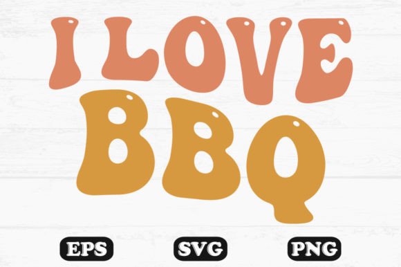 Reviewing the I Love BBQ Retro Wavy T-shirt Design